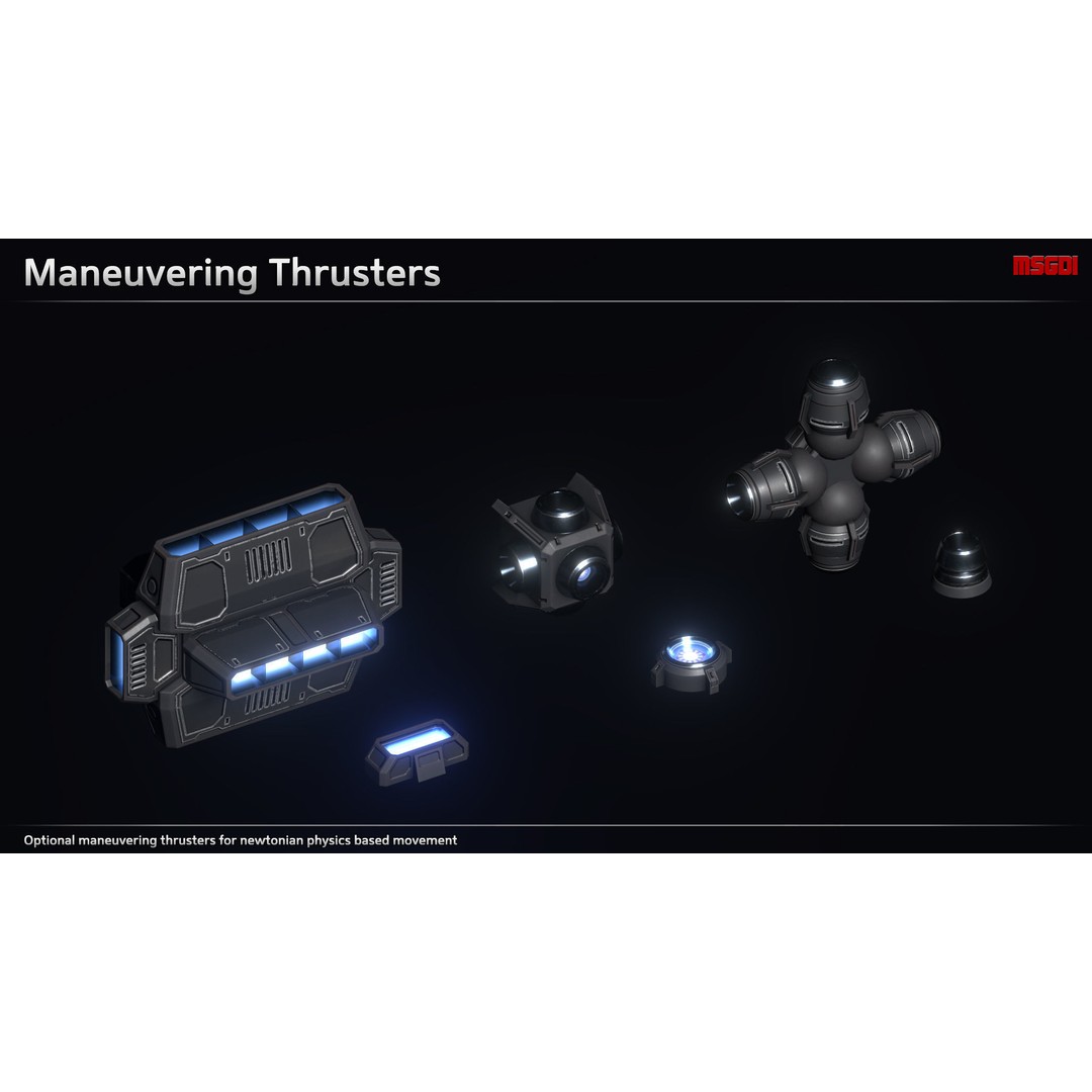 CH12 Cargo Hauler 3D Model – Low Poly Game Ready Spaceship, FBX - View 4