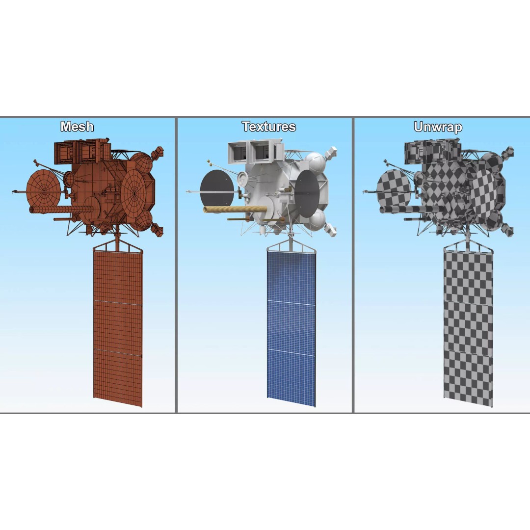 Geostationary Operational Meteorological Satellite 2 3D Model – PBR Textured Space Asset, FBX - View 10