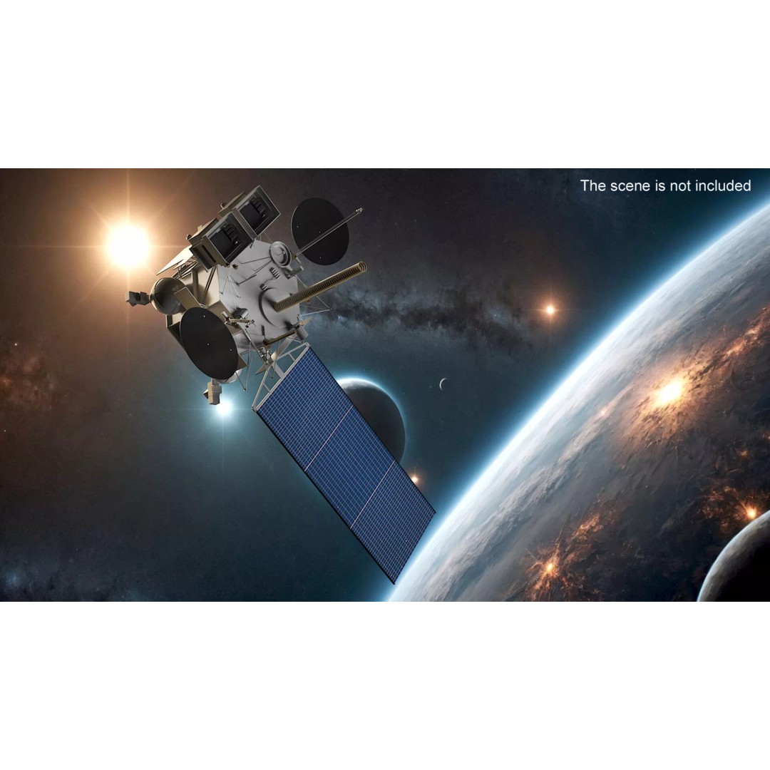 Geostationary Operational Meteorological Satellite 2 3D Model – PBR Textured Space Asset, FBX - View 2