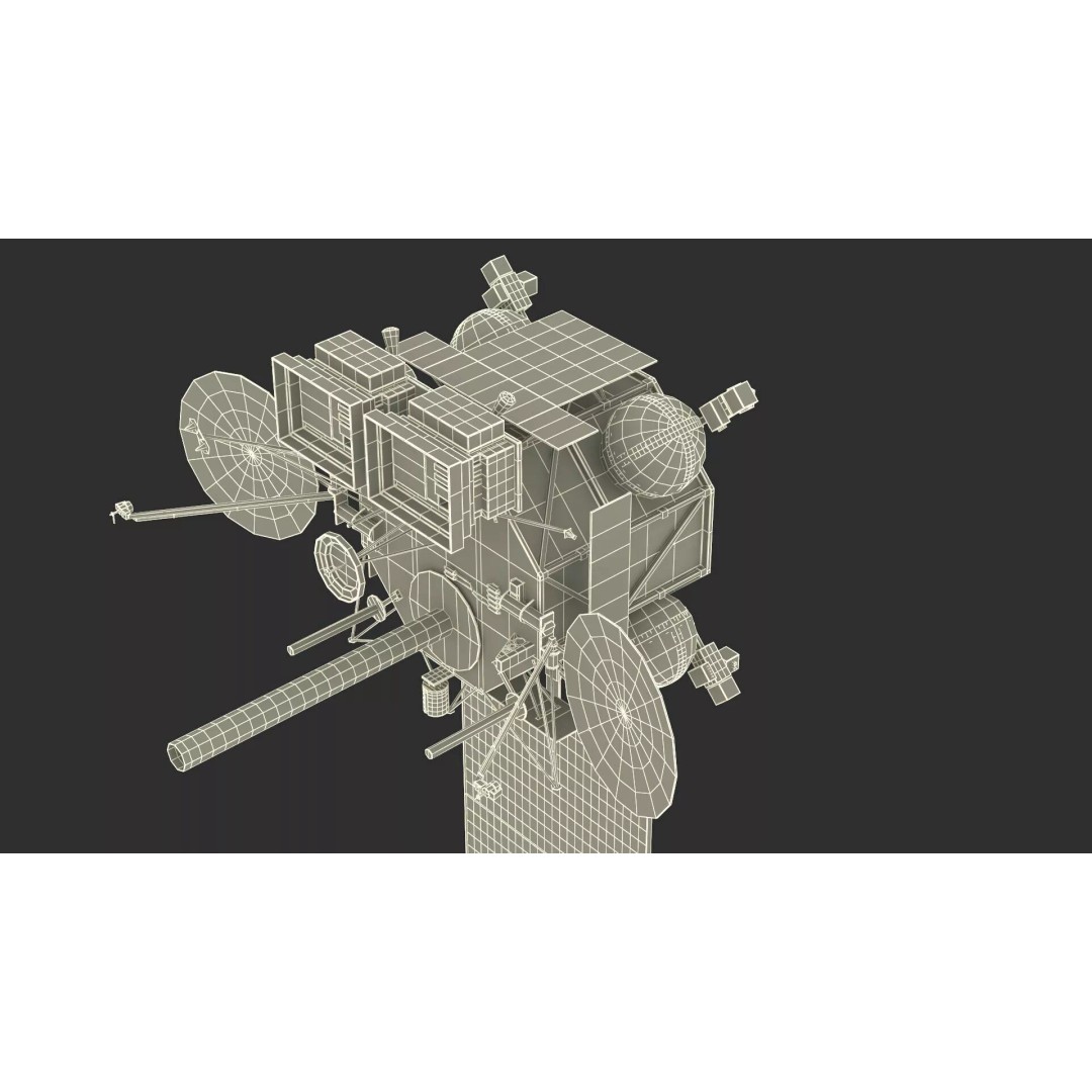 Geostationary Operational Meteorological Satellite 2 3D Model – PBR Textured Space Asset, FBX - View 20