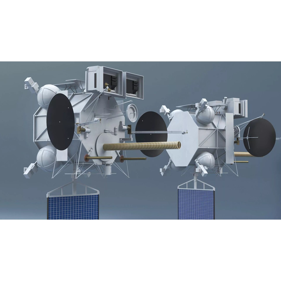 Geostationary Operational Meteorological Satellite 2 3D Model – PBR Textured Space Asset, FBX - View 3