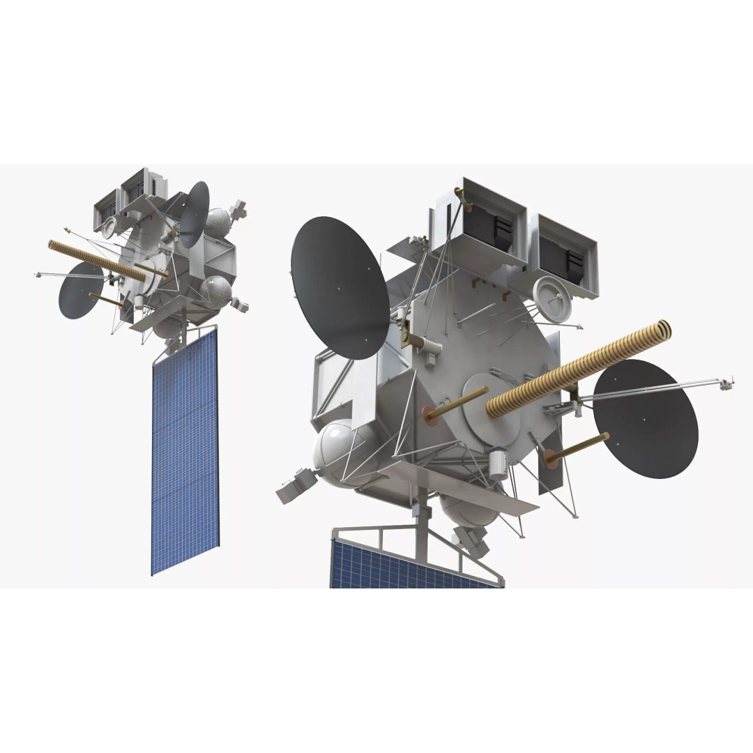 Geostationary Operational Meteorological Satellite 2 3D Model – PBR Textured Space Asset, FBX - View 7