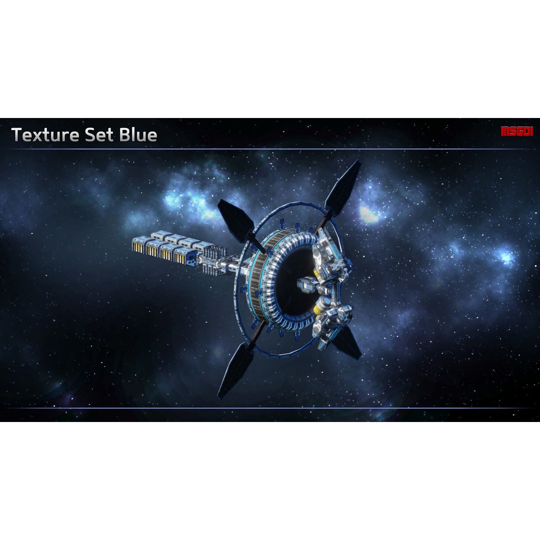 Modular Waystation Space Station 3D Model – Low Poly Game Asset, FBX - View 10