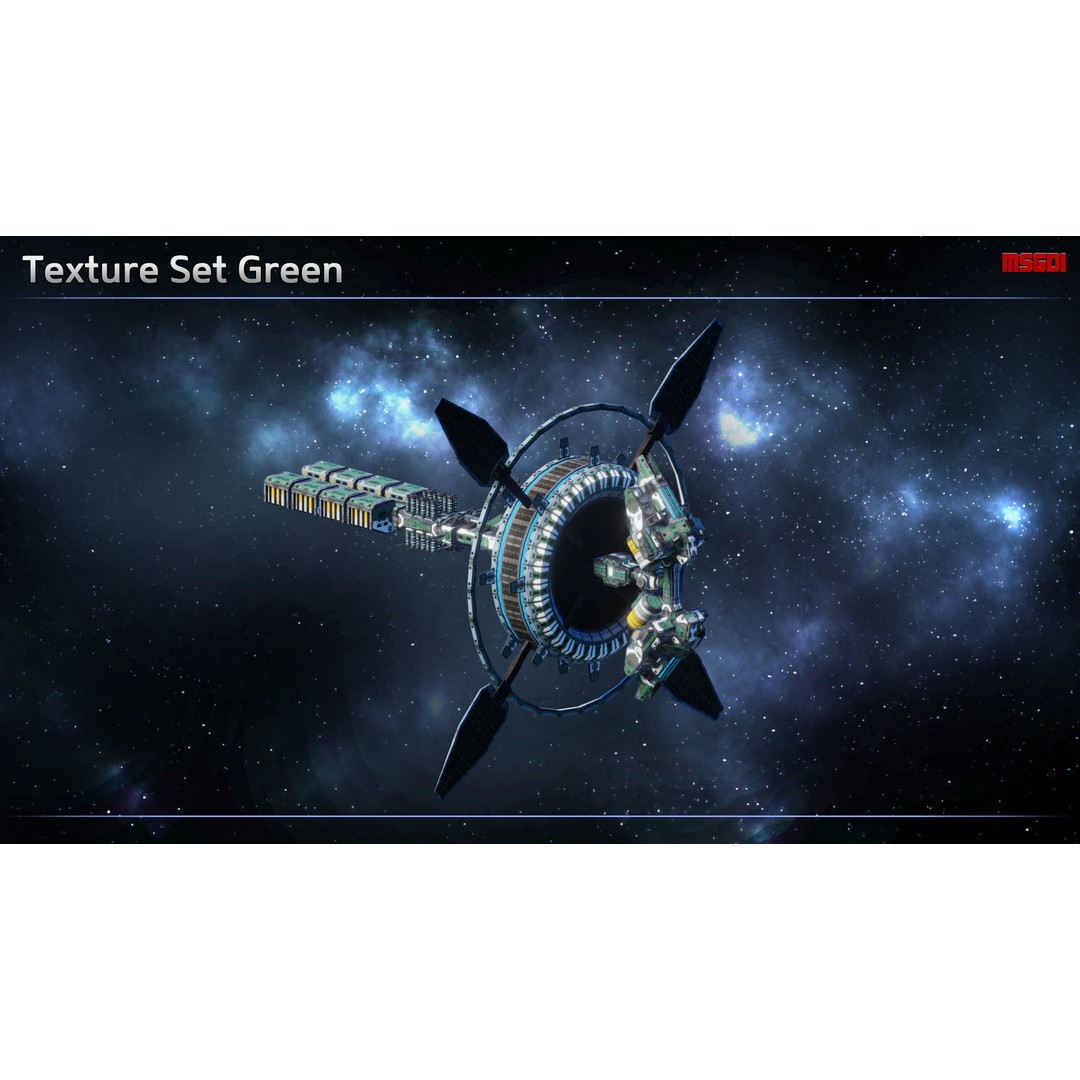 Modular Waystation Space Station 3D Model – Low Poly Game Asset, FBX - View 11