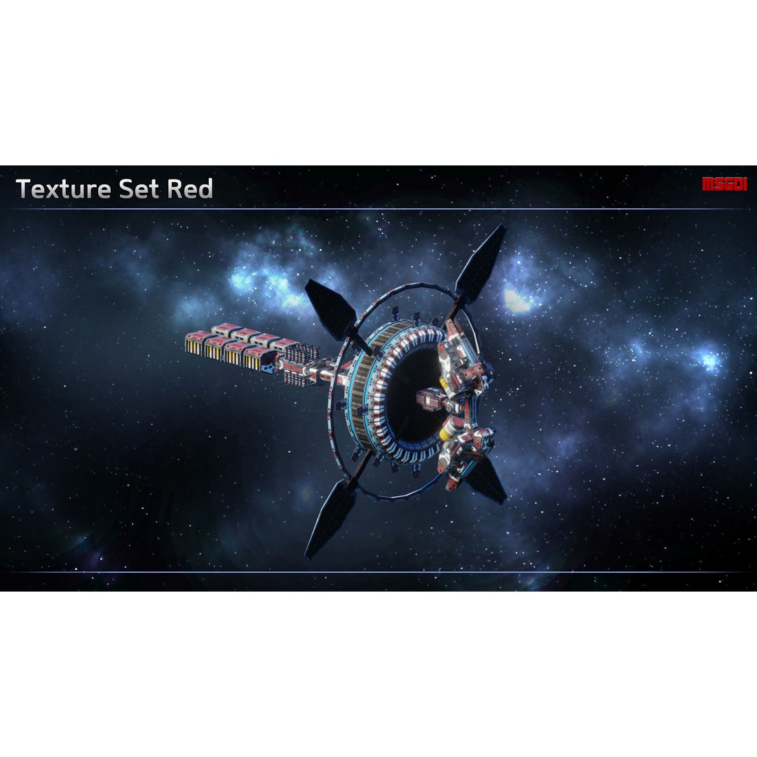 Modular Waystation Space Station 3D Model – Low Poly Game Asset, FBX - View 13