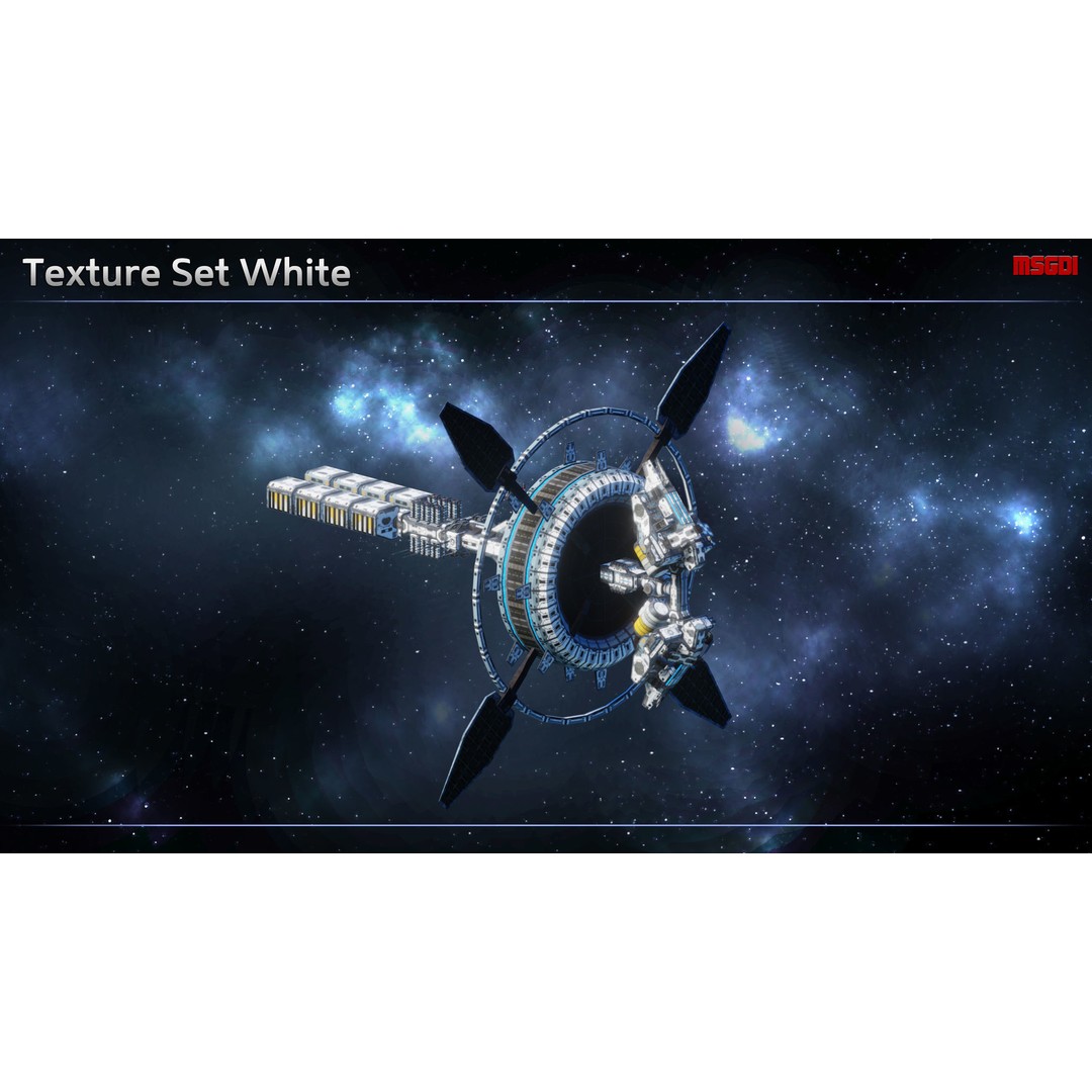 Modular Waystation Space Station 3D Model – Low Poly Game Asset, FBX - View 14