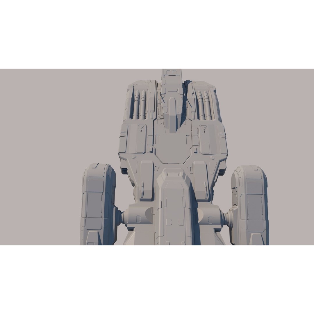 Sci Fi Dropship 3D Model – Futuristic Military Starship, FBX & OBJ - View 15