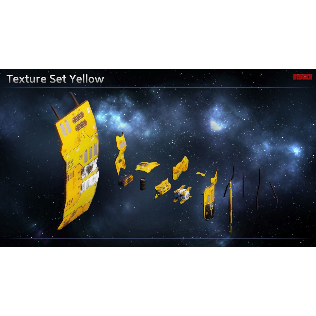 Spaceship Shipwrecks 3D Model – Low Poly Game Asset, FBX
