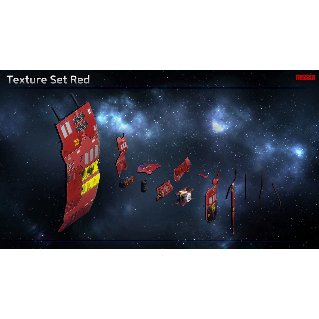 Spaceship Shipwrecks 3D Model – Low Poly Game Asset, FBX - View 10