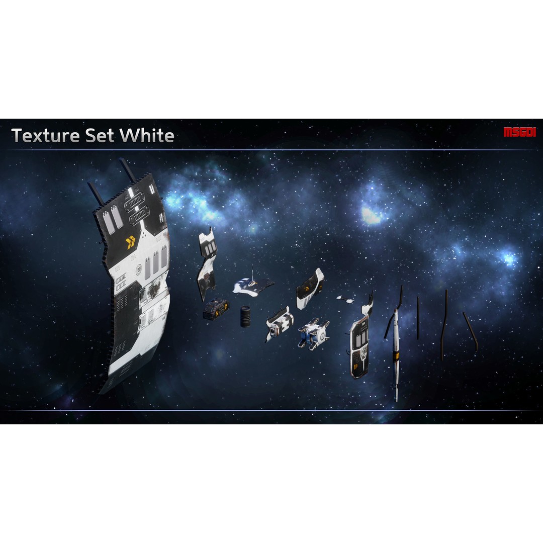 Spaceship Shipwrecks 3D Model – Low Poly Game Asset, FBX - View 11