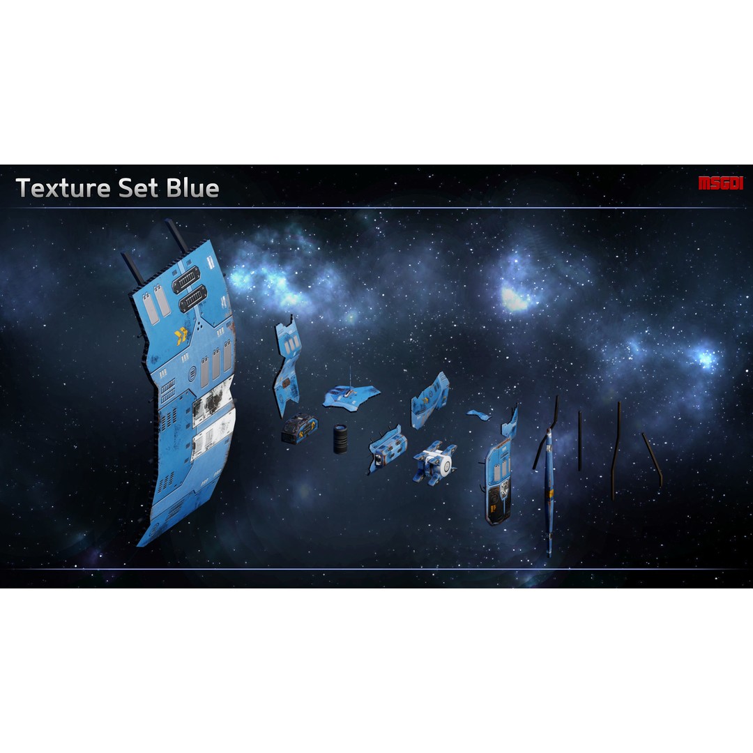 Spaceship Shipwrecks 3D Model – Low Poly Game Asset, FBX - View 7