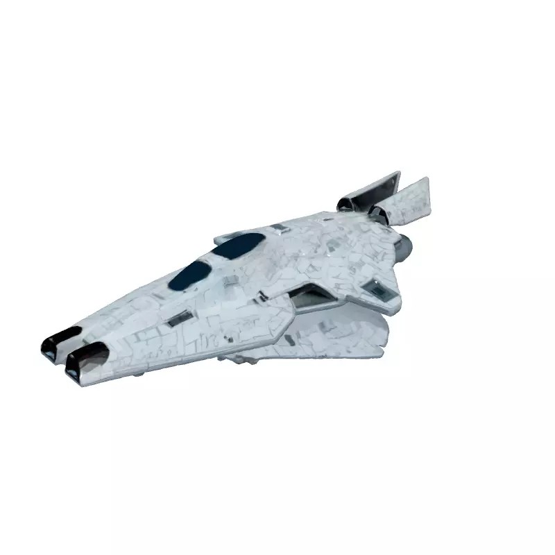 Sci-Fi Starship Explorer MKI 3D Model – Low Poly Game Asset, FBX - View 4