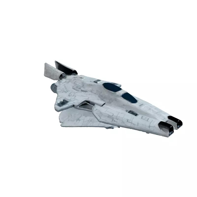 Sci-Fi Starship Explorer MKI 3D Model – Low Poly Game Asset, FBX - View 5