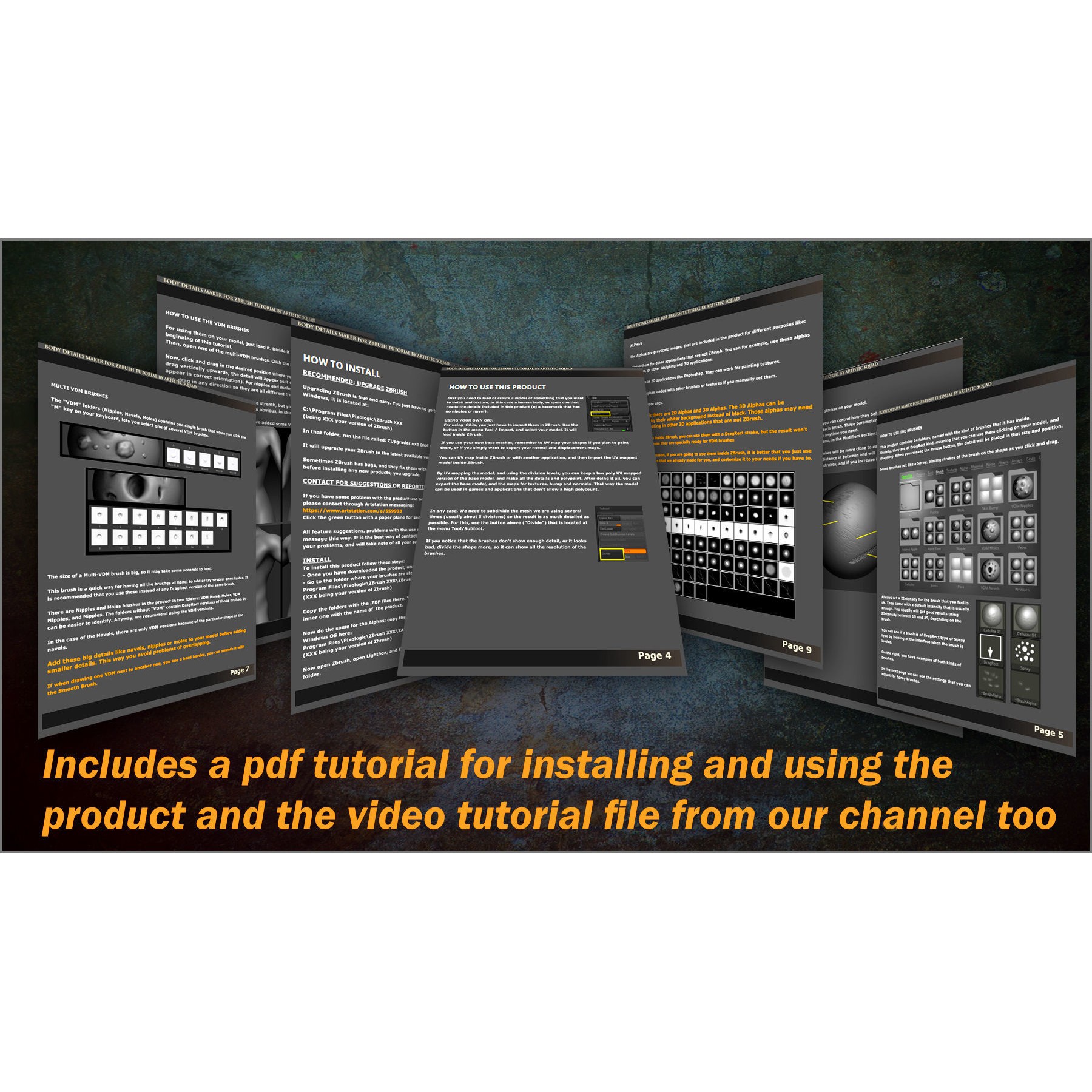 Body Details Maker - ZBrush Brushes 3D Model - View 13