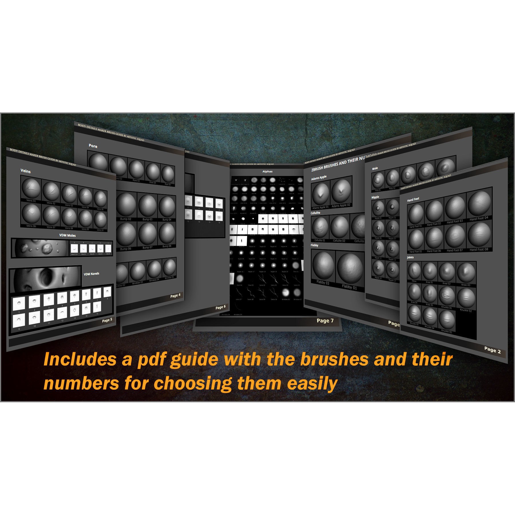 Body Details Maker - ZBrush Brushes 3D Model - View 14