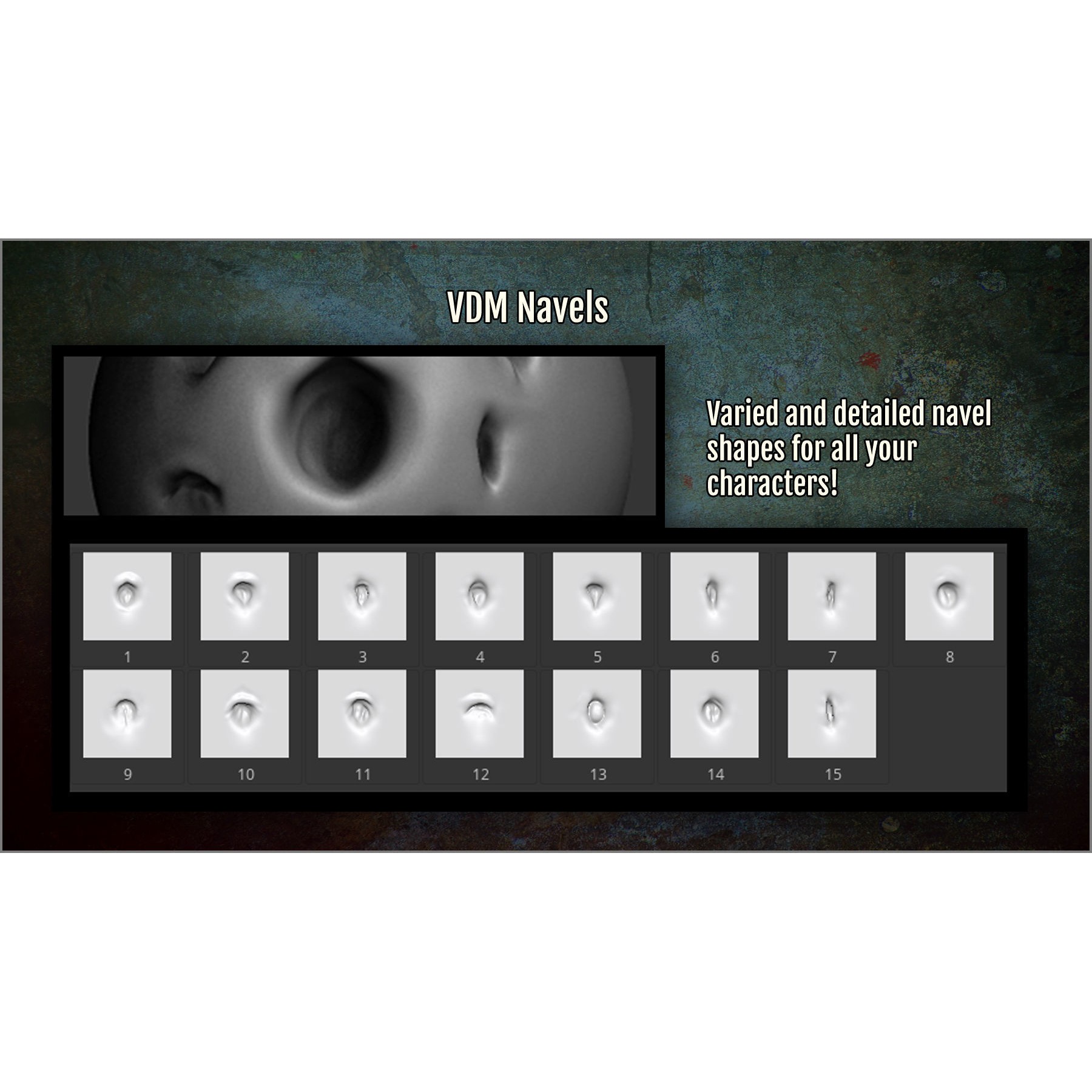 Body Details Maker - ZBrush Brushes 3D Model - View 7