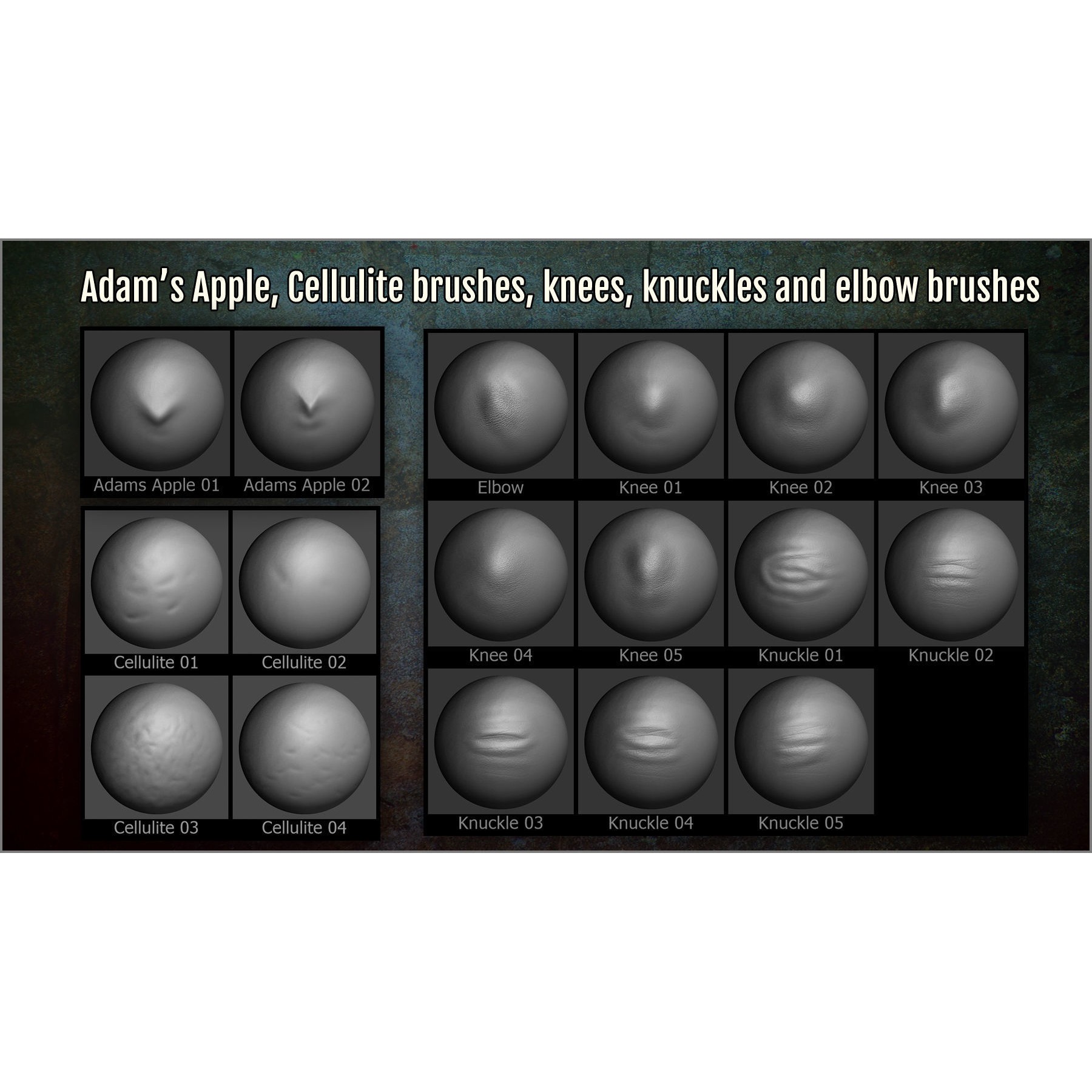 Body Details Maker - ZBrush Brushes 3D Model - View 8