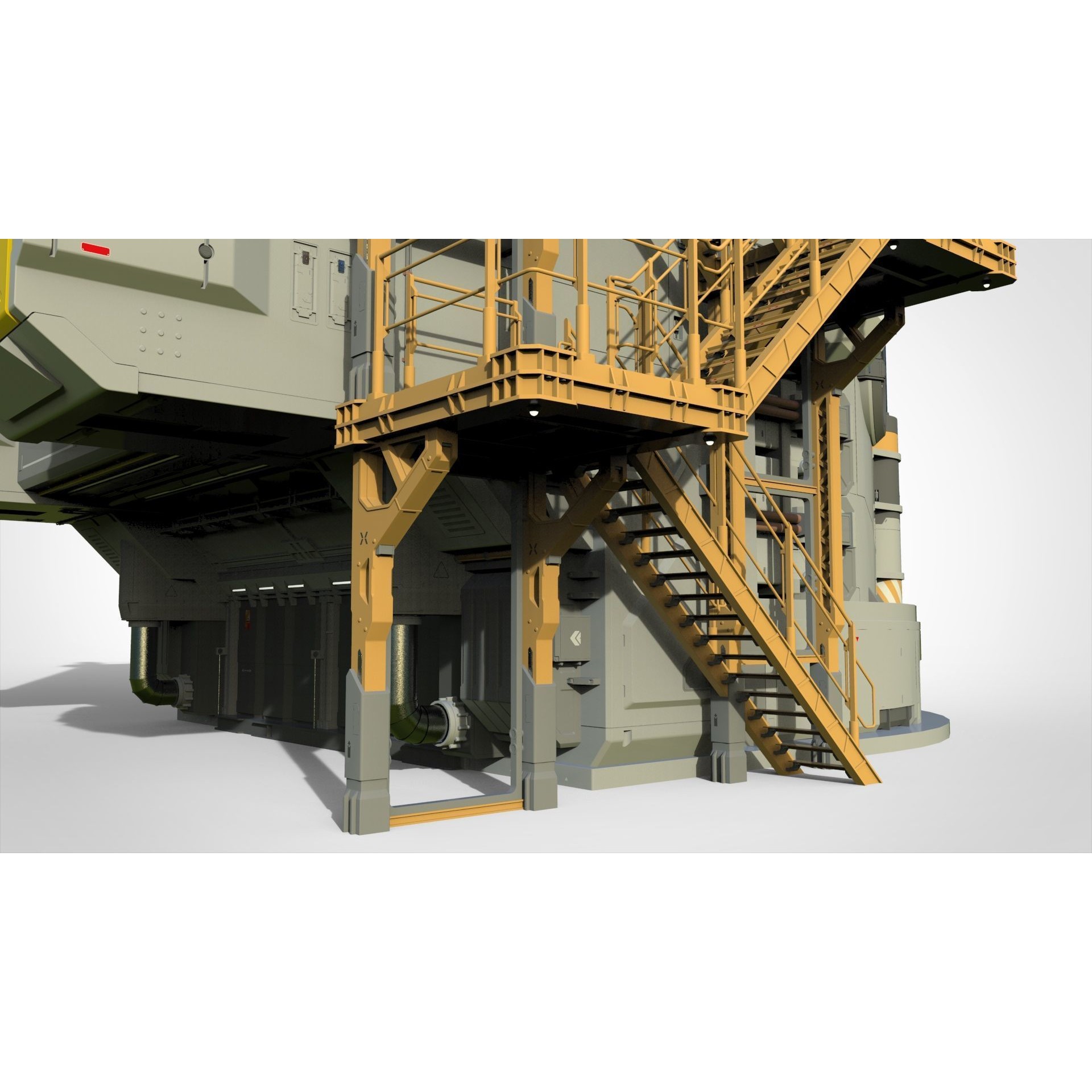 Sci-Fi Architecture - Game-Ready 3D Model - View 12