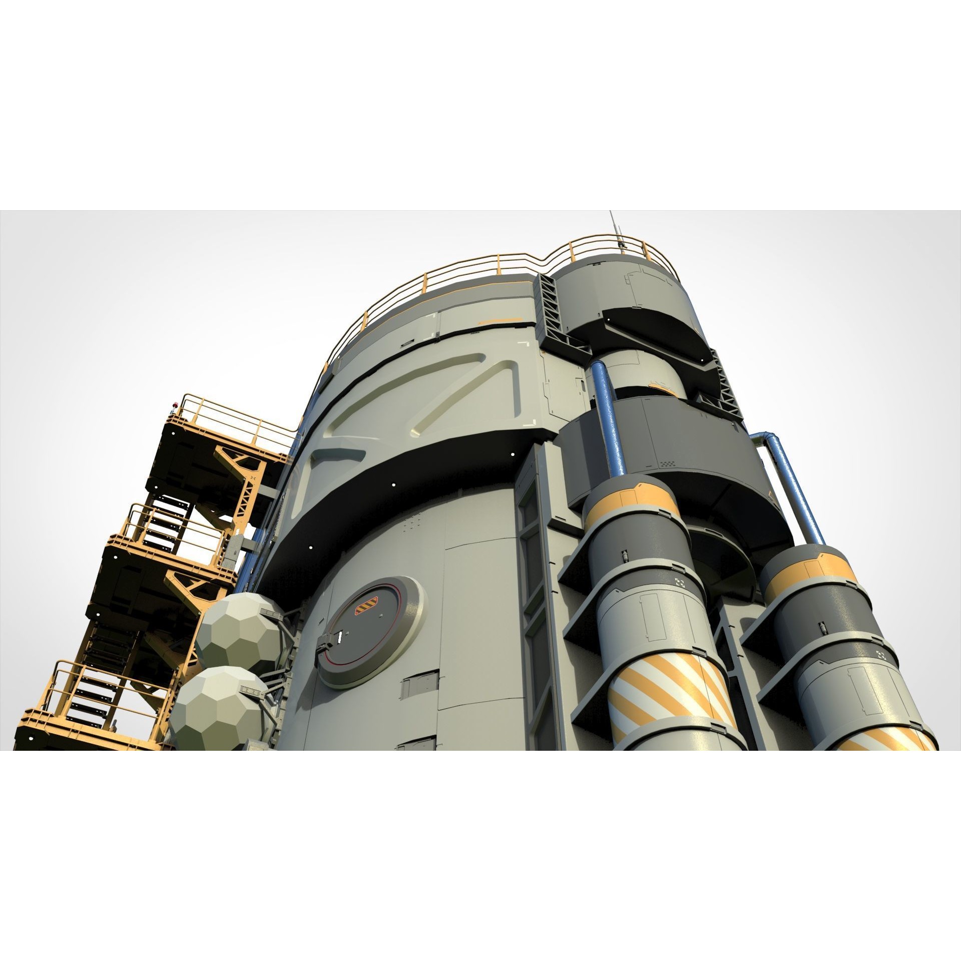 Sci-Fi Architecture - Game-Ready 3D Model - View 17