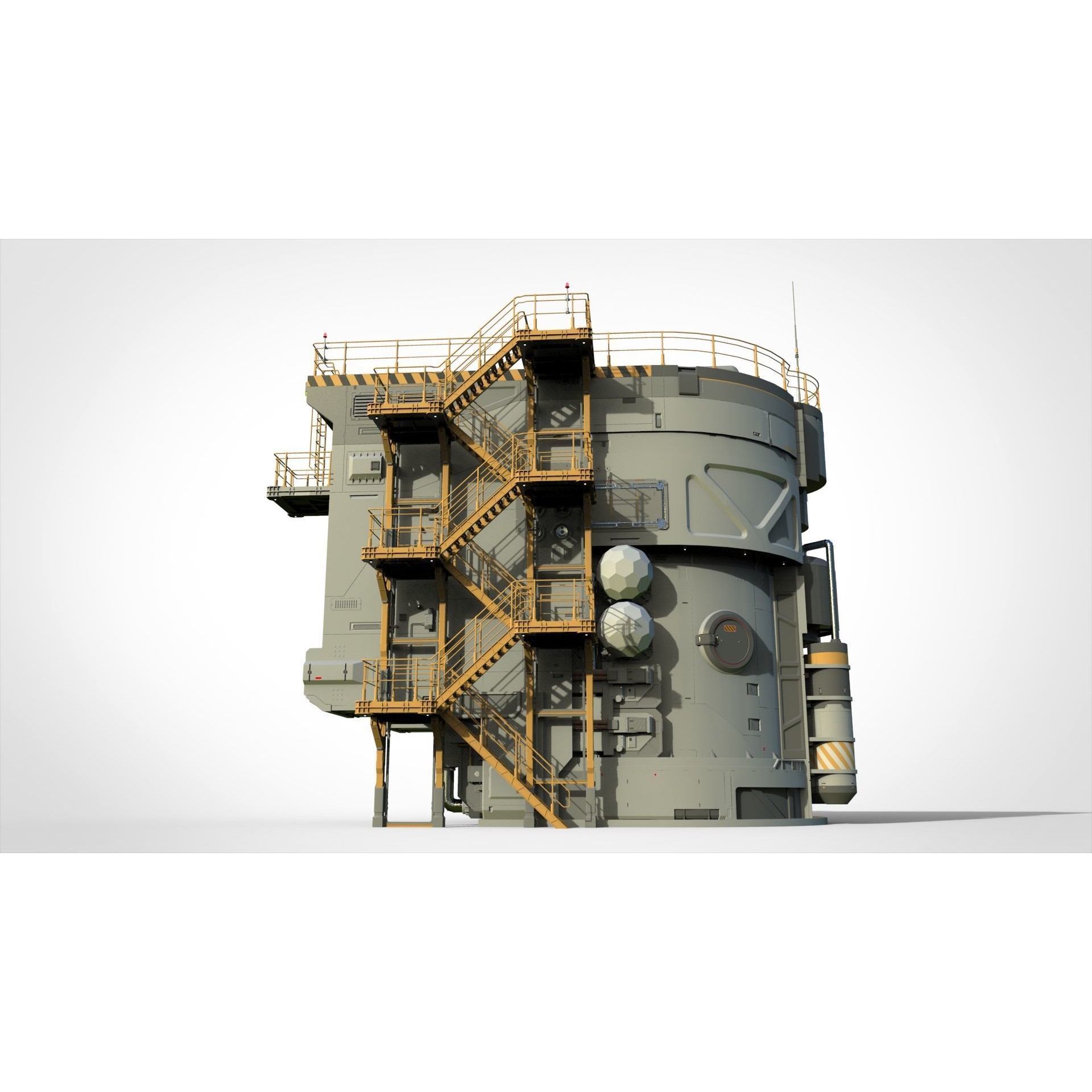 Sci-Fi Architecture - Game-Ready 3D Model - View 3