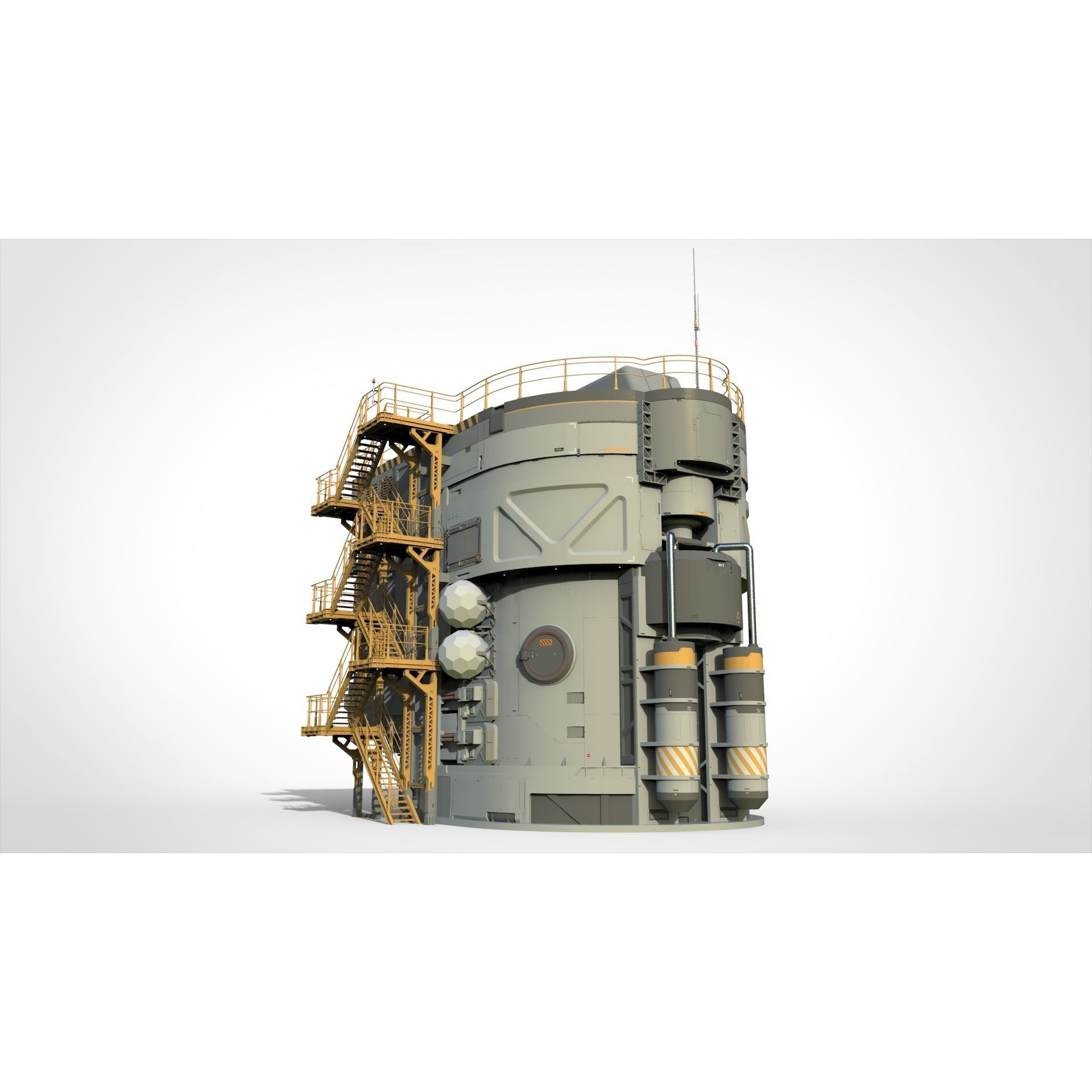 Sci-Fi Architecture - Game-Ready 3D Model - View 4
