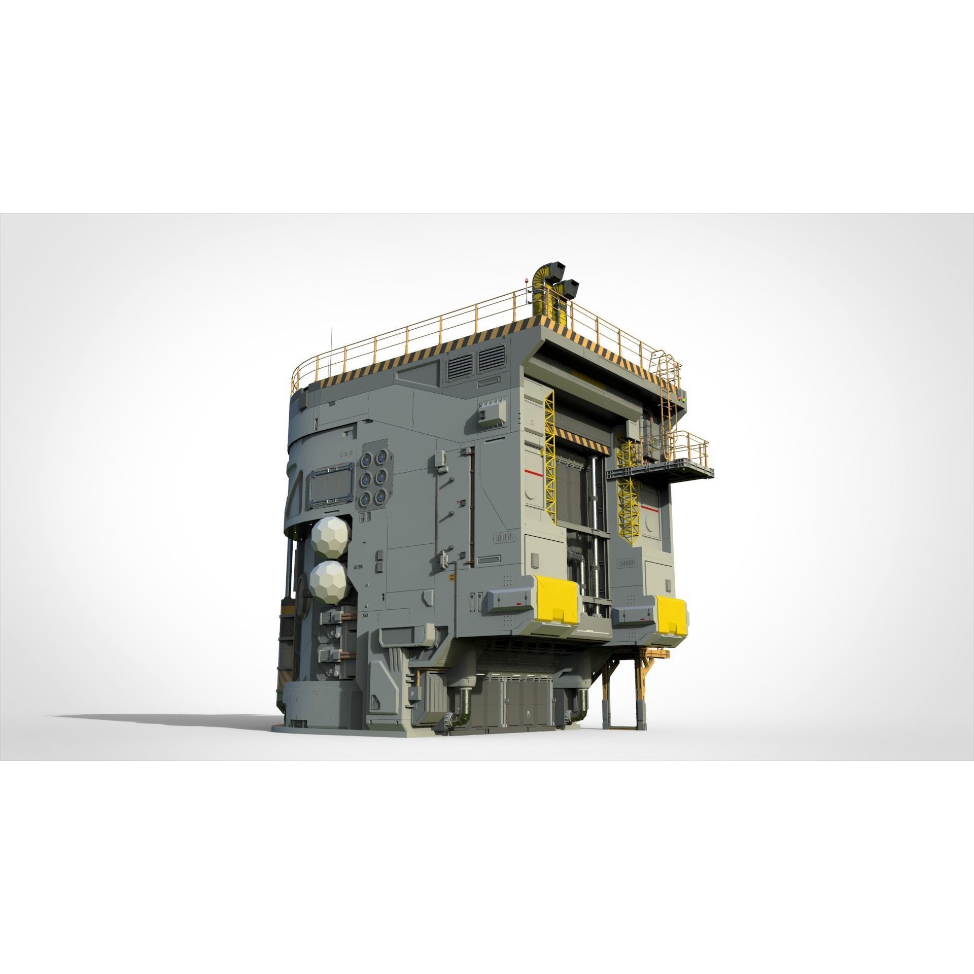 Sci-Fi Architecture - Game-Ready 3D Model - View 6