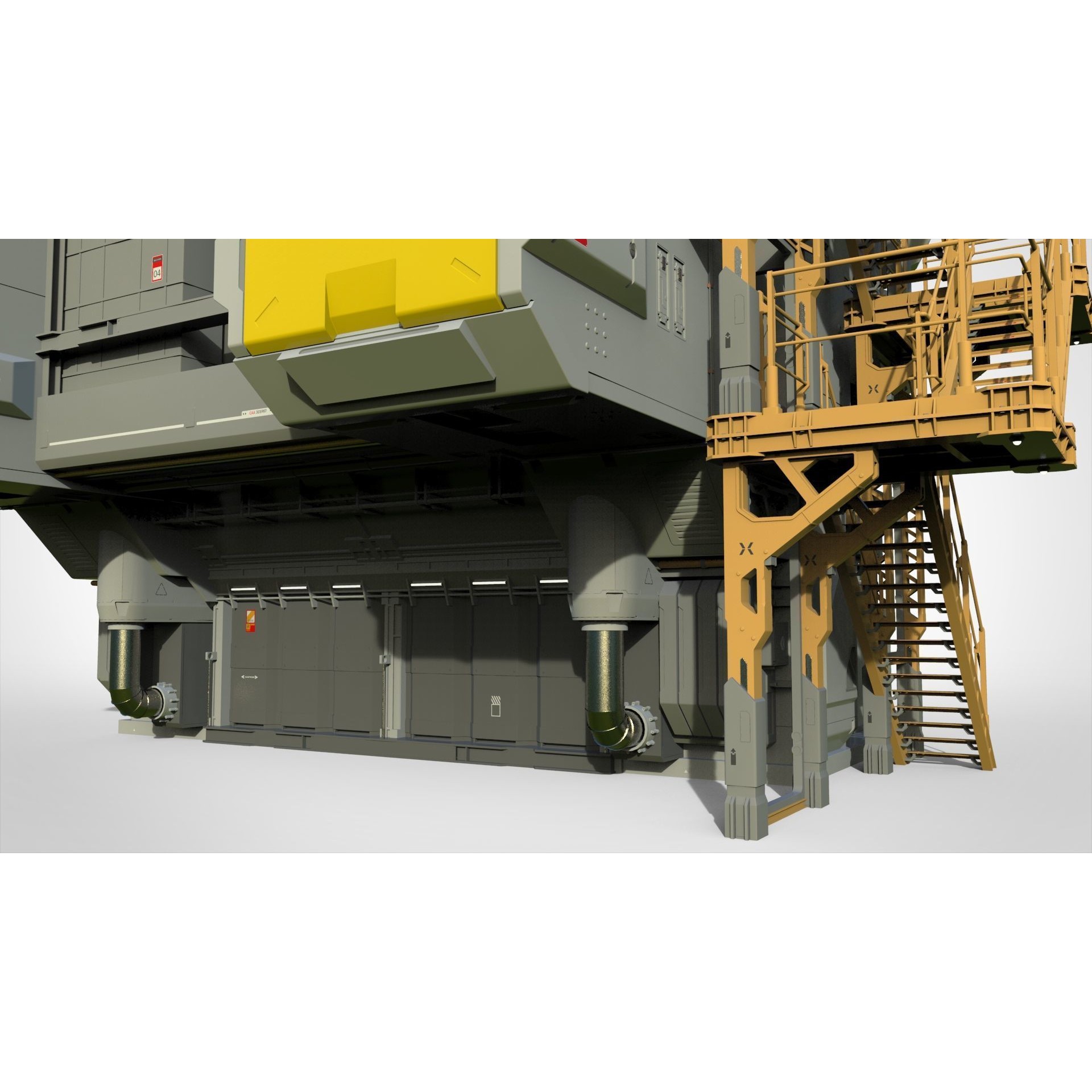 Sci-Fi Architecture - Game-Ready 3D Model - View 9