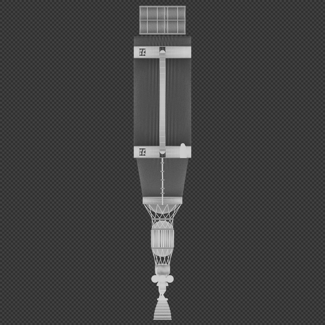 Nuclear Shuttle 3D Model – High Poly Spacecraft with PBR Textures
