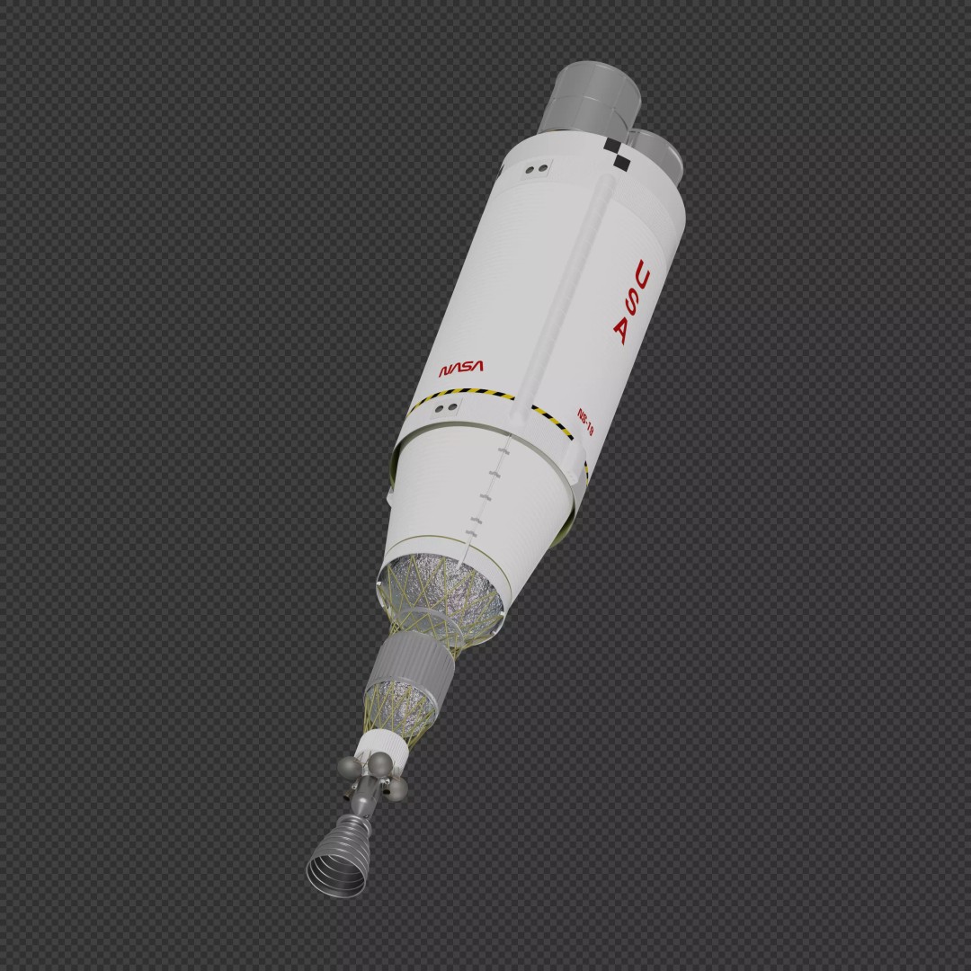 Nuclear Shuttle 3D Model – High Poly Spacecraft with PBR Textures - View 2