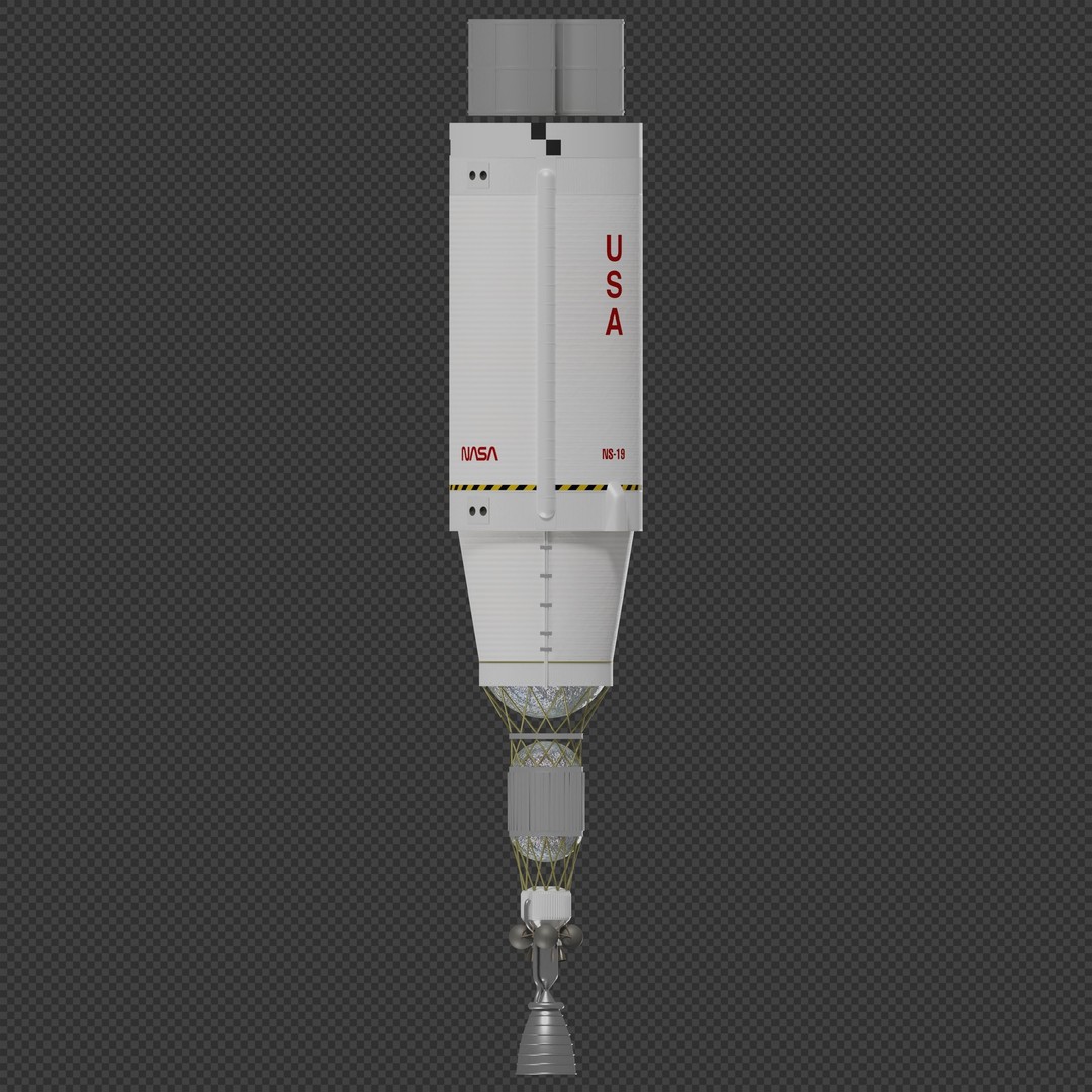 Nuclear Shuttle 3D Model – High Poly Spacecraft with PBR Textures - View 4