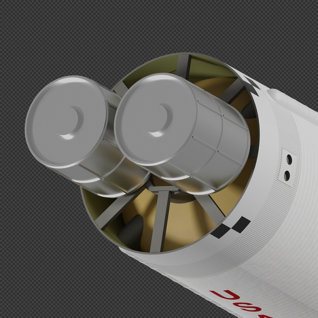Nuclear Shuttle 3D Model – High Poly Spacecraft with PBR Textures - View 6