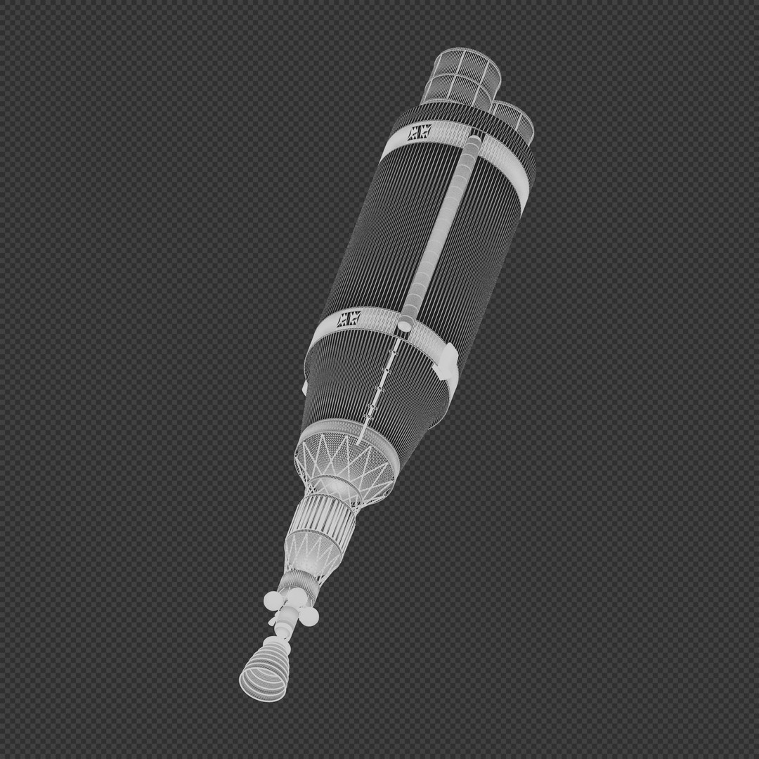 Nuclear Shuttle 3D Model – High Poly Spacecraft with PBR Textures - View 8
