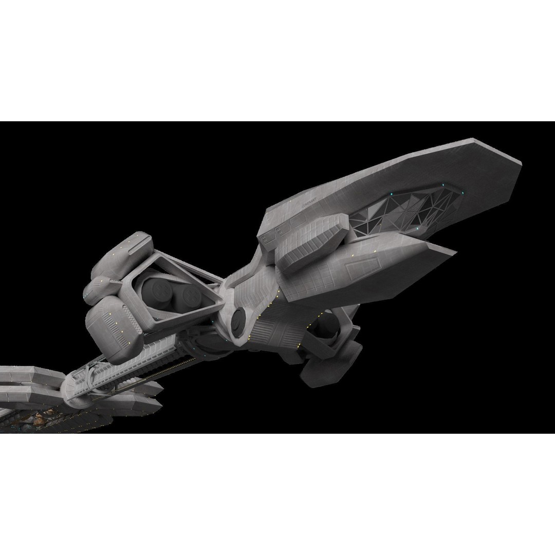 USCSS Covenant Spaceship 3D Model – PBR Game Ready Asset, FBX - View 10