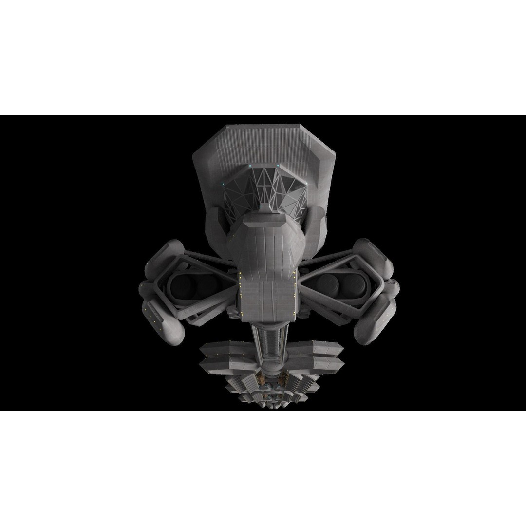USCSS Covenant Spaceship 3D Model – PBR Game Ready Asset, FBX - View 12