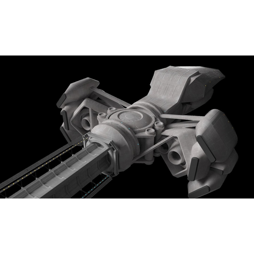 USCSS Covenant Spaceship 3D Model – PBR Game Ready Asset, FBX - View 14