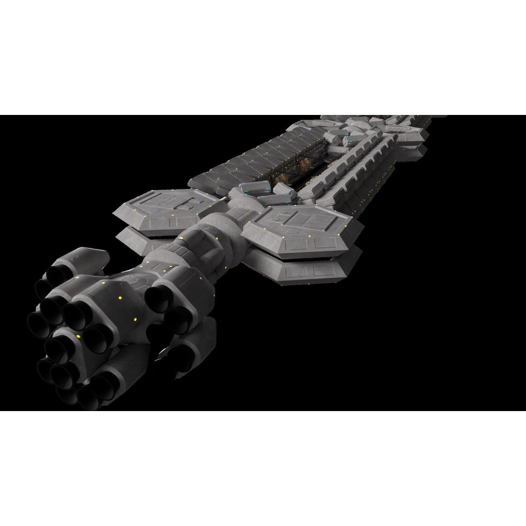 USCSS Covenant Spaceship 3D Model – PBR Game Ready Asset, FBX - View 7