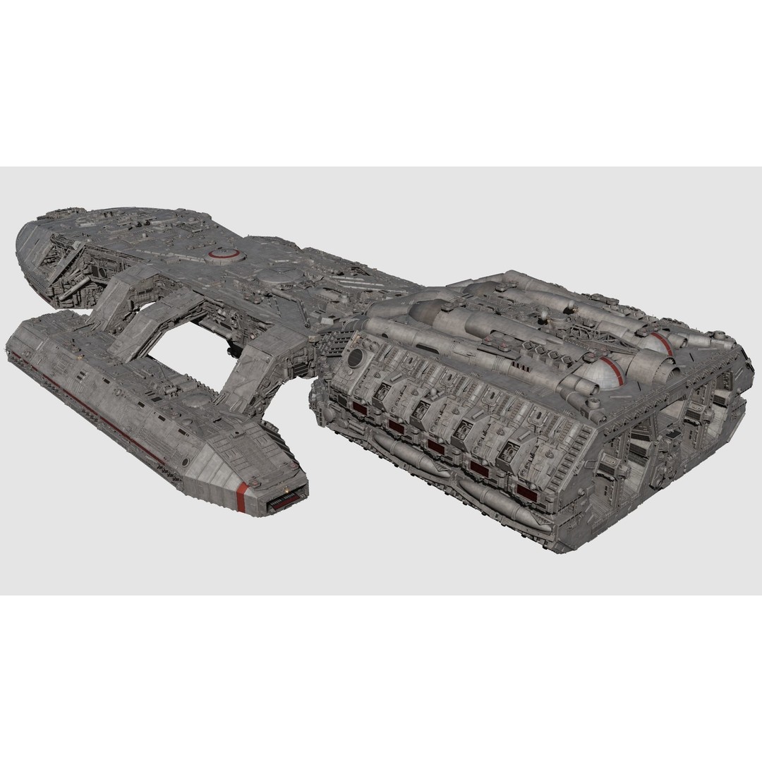 Battlestar Galactica Nova Class 3D Model – Custom Fan Asset, FBX & OBJ - View 3