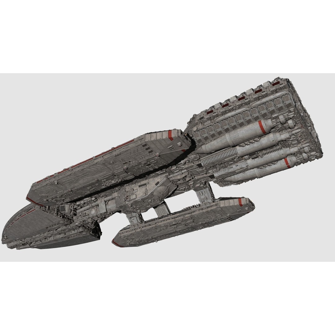 Battlestar Galactica Nova Class 3D Model – Custom Fan Asset, FBX & OBJ - View 4