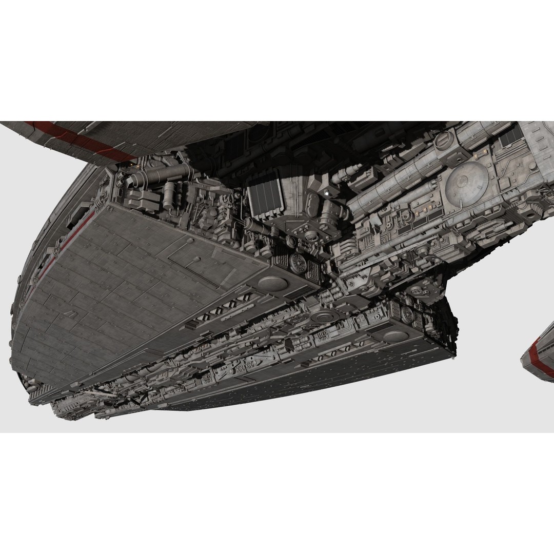Battlestar Galactica Nova Class 3D Model – Custom Fan Asset, FBX & OBJ - View 7