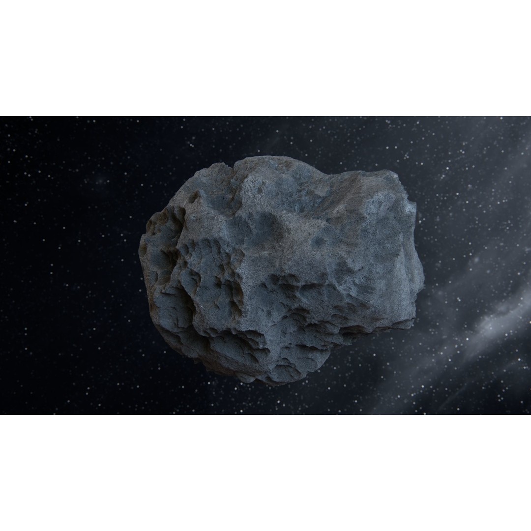 Asteroid 3D Model – High Poly Space Asset with PBR Textures, FBX - View 12