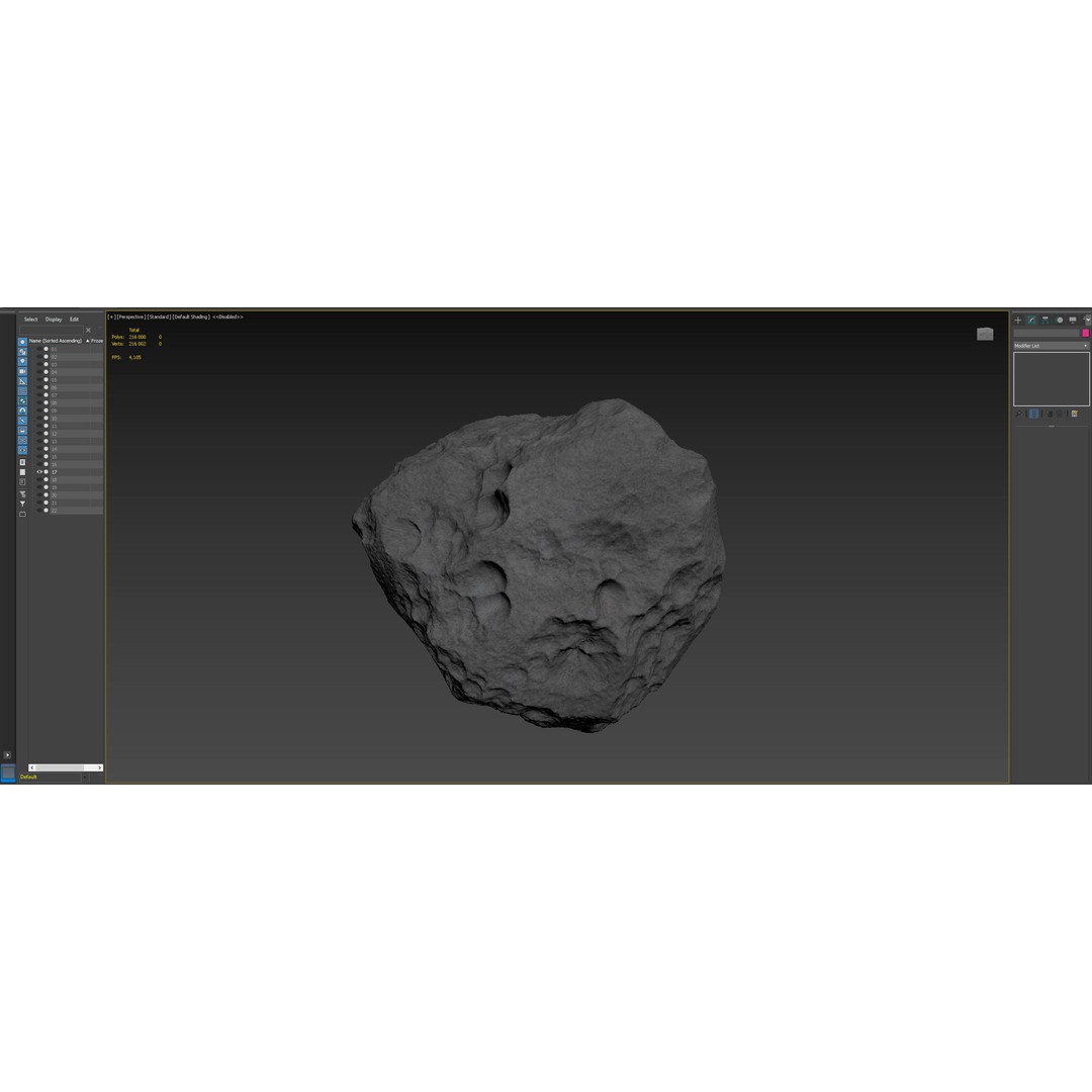 Asteroid 3D Model – High Poly Space Asset with PBR Textures, FBX - View 15