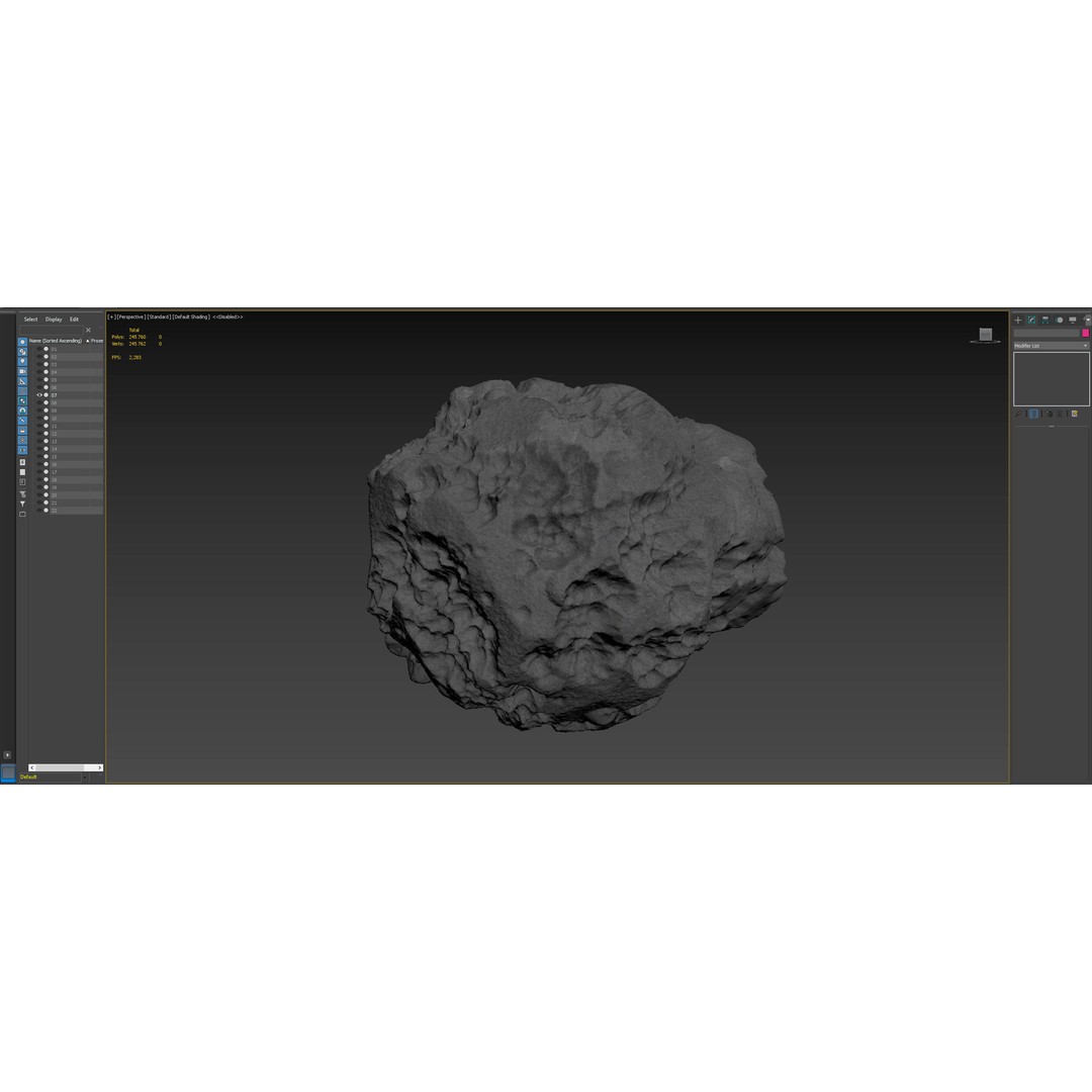 Asteroid 3D Model – High Poly Space Asset with PBR Textures, FBX - View 19