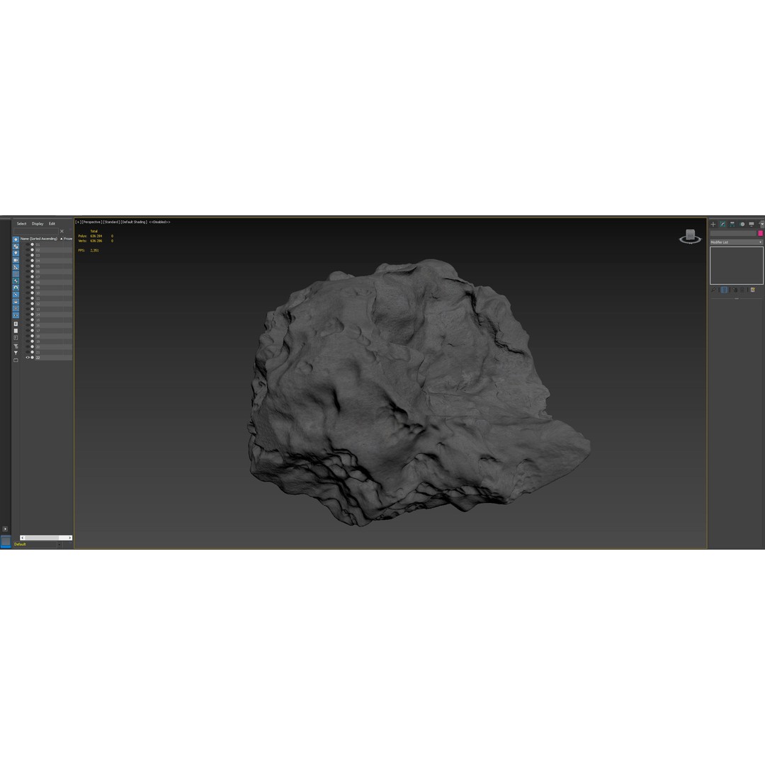 Asteroid 3D Model – High Poly Space Asset with PBR Textures, FBX - View 20