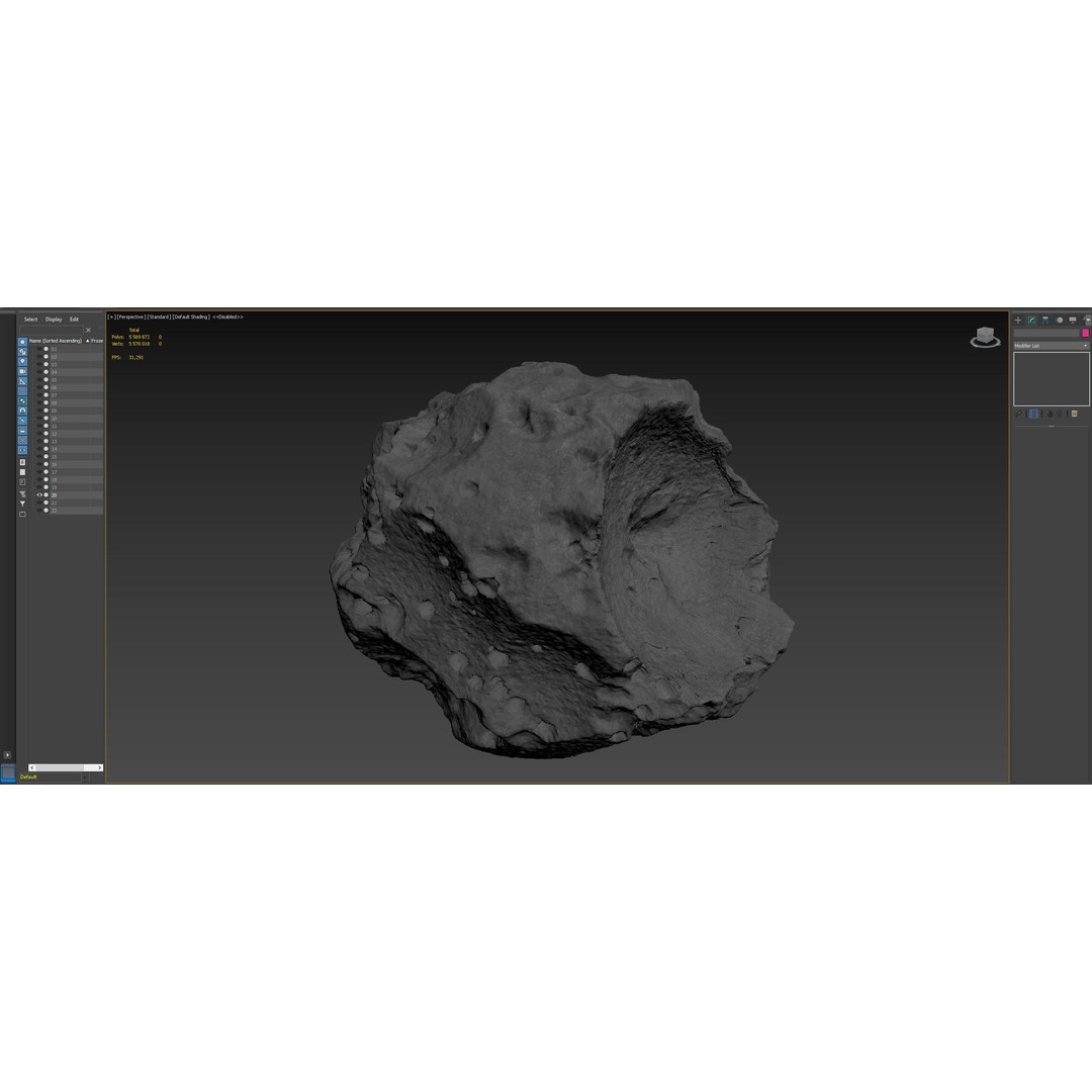Asteroid 3D Model – High Poly Space Asset with PBR Textures, FBX - View 22