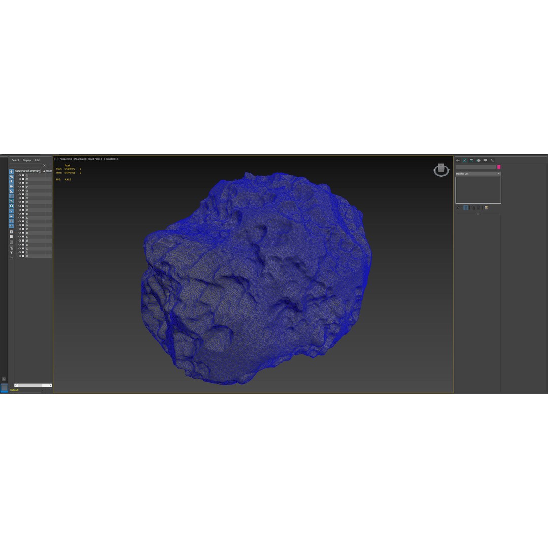 Asteroid 3D Model – High Poly Space Asset with PBR Textures, FBX - View 31