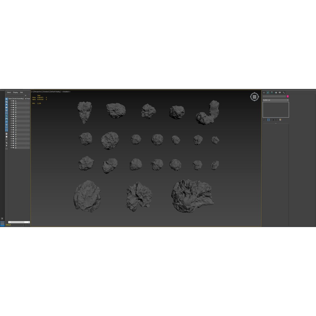 Asteroid 3D Model – High Poly Space Asset with PBR Textures, FBX - View 32