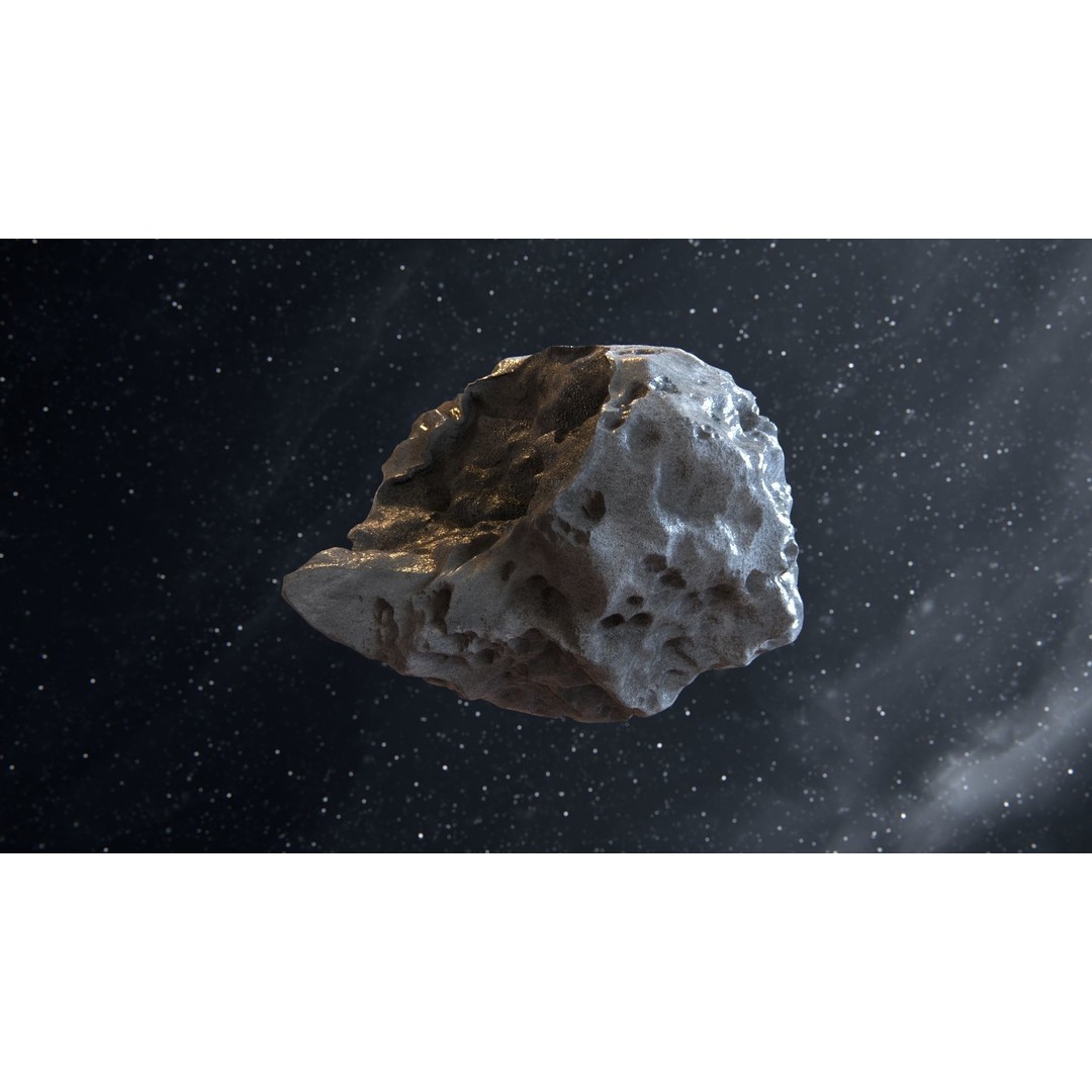 Asteroid 3D Model – High Poly Space Asset with PBR Textures, FBX - View 6