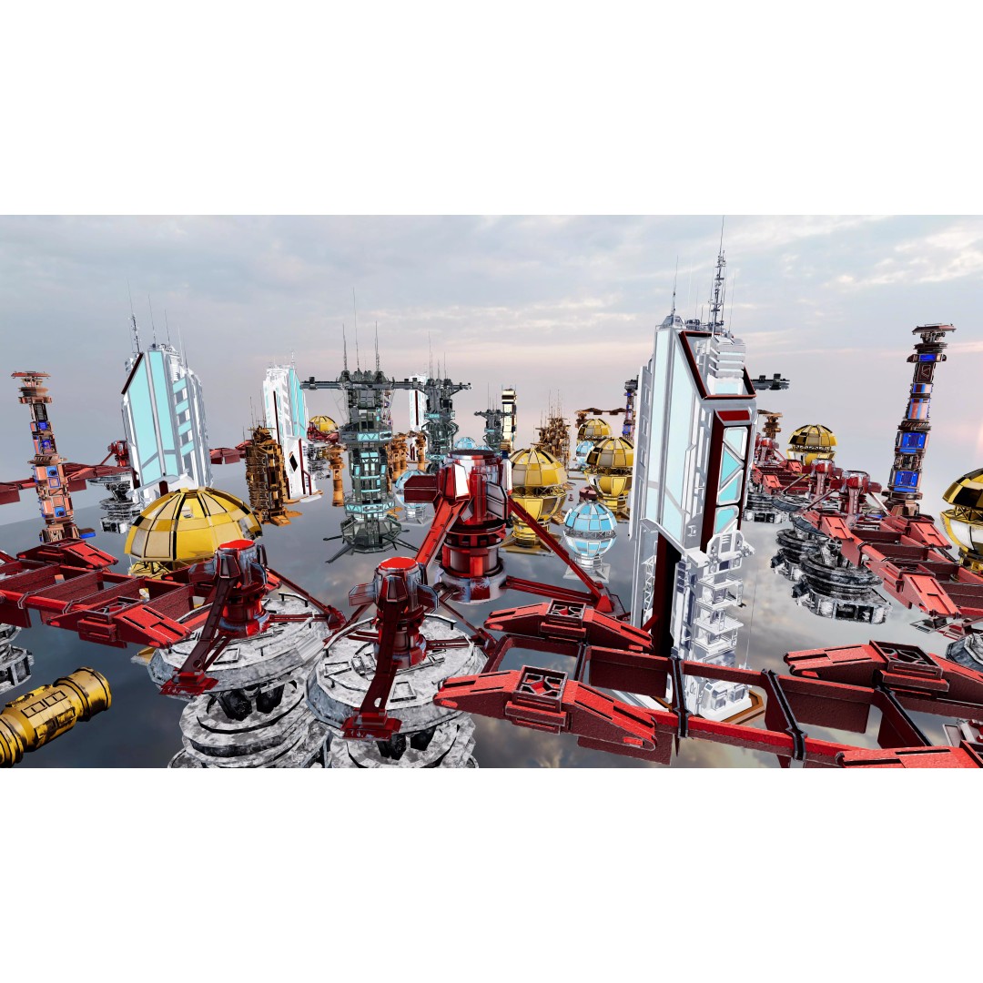 Sci-Fi Mega Structures 3D Model – Low Poly Game Ready Asset, FBX, PBR - View 10