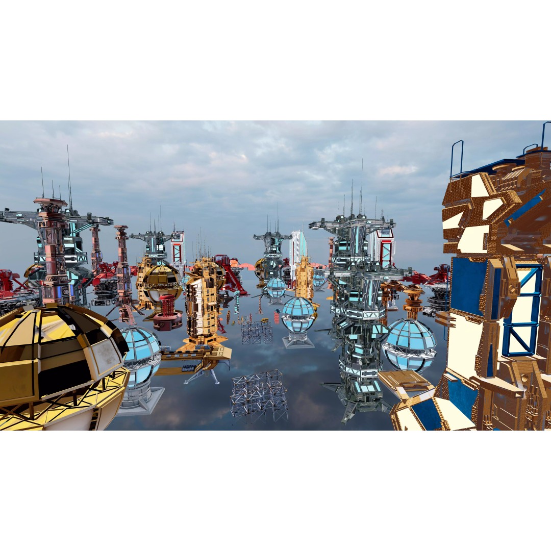 Sci-Fi Mega Structures 3D Model – Low Poly Game Ready Asset, FBX, PBR - View 12