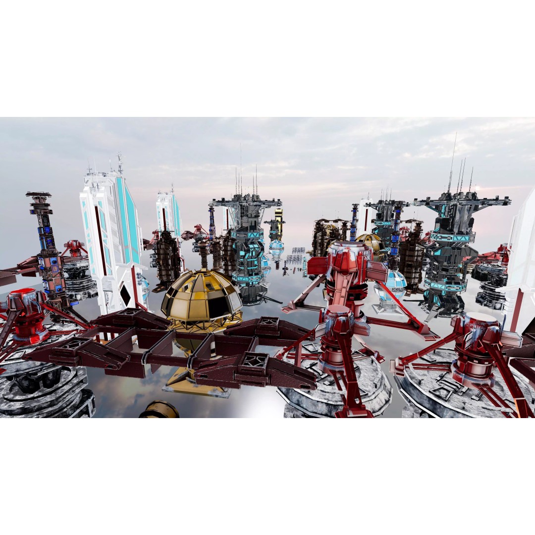 Sci-Fi Mega Structures 3D Model – Low Poly Game Ready Asset, FBX, PBR - View 14